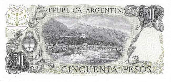Argentinien p301a-1 B 50 Pesos 1977